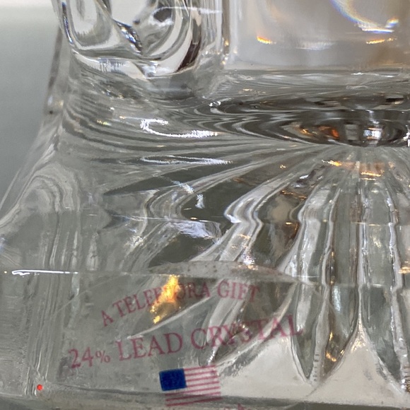 1980s Vintage 24% Lead Crystal Sleigh Candy Dish Bowl - Picture 6 of 9